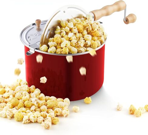 Cook N Home Stovetop Popcorn Popper 6 Quart - Hand Crank Popcorn Maker in Kuwait