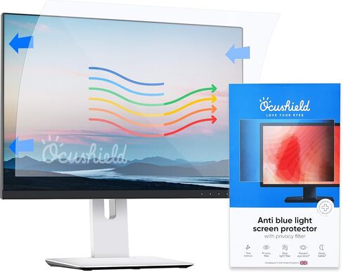 Ocushield 27" (16:9) Anti Blue Light Screen Protector with Privacy Filter for Laptops and Computer Monitors - Anti-Glare - Easy Install - Anti-Fingerprint - Reduce Eye Fatigue (598 x 337 mm) in Saudi Arabia