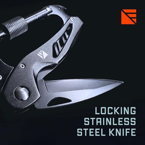 Dark Energy Carabiner Pro - سكين جيب مرتفع وحلقة تسلق - أساسيات التخييم in Kuwait