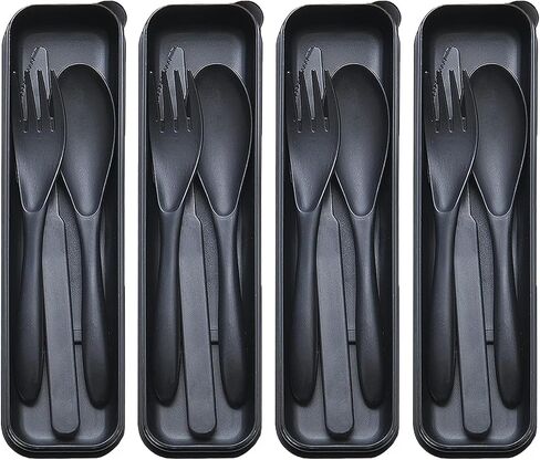 Reusable Travel Utensils Set with Case Wheat Straw Fork Spoon Knife Cutlery in Saudi Arabia