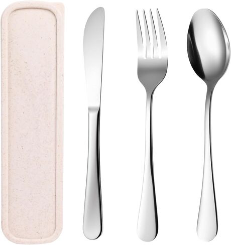 3PCS Travel Utensils with Case for Home and Kitchen Home Improvement in Saudi Arabia