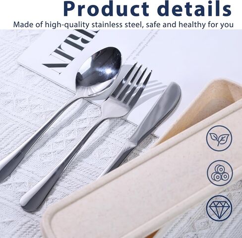 3PCS Travel Utensils with Case for Home and Kitchen Home Improvement in Saudi Arabia