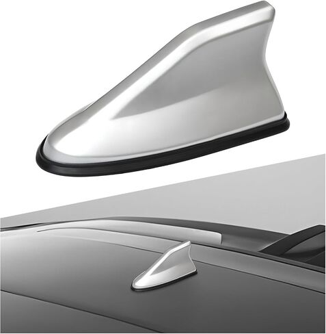 Car Shark Fin Antenna Cover, Shark Fin Shape Car Roof Antenna Shell Replacement with Adhesive Tape, Roof Aerial Cover AM/FM Radio Signal Base for Cars Trucks SUVs (Black) in Saudi Arabia
