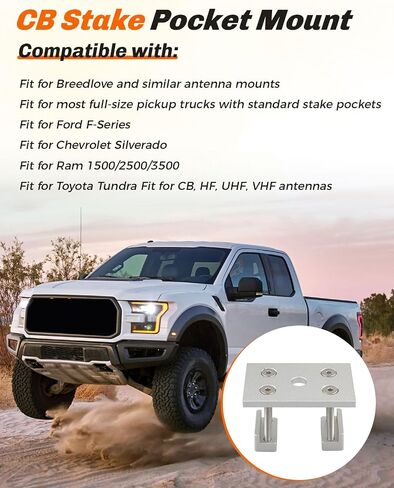 CB Stake Pocket Mount, Truck Stake Pocket Antenna Bracket for CB HAM Radio in Saudi Arabia