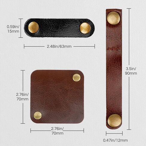 Kanemc 13PCS Leather Cord Organizer,3-Sizes Leather Cord Keeper for Travel in Saudi Arabia