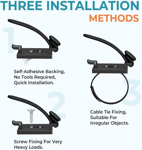 Kanemc 20PCS Cable Management Kit Adhesive Cable Clips in Saudi Arabia