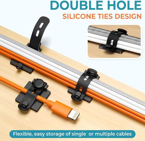Kanemc 20PCS Cable Management Kit Adhesive Cable Clips in Saudi Arabia