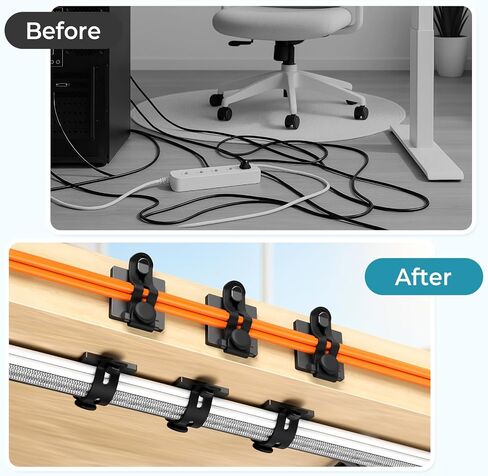 Kanemc 20PCS Cable Management Kit Adhesive Cable Clips in Saudi Arabia