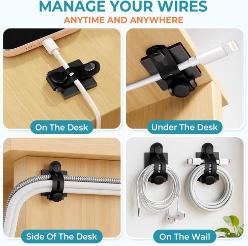 Kanemc 20PCS Cable Management Kit Adhesive Cable Clips in Saudi Arabia