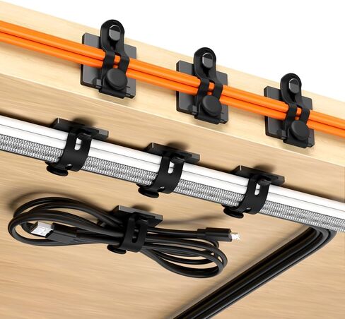 Viaky Adjustable Cable Management Under Desk,10-Pack,Adhesive Cable Clips in Kuwait