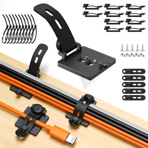 Viaky Adjustable Cable Management Under Desk,10-Pack,Adhesive Cable Clips in Kuwait
