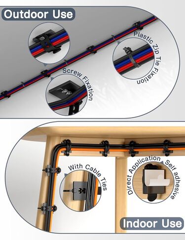 Viaky Adjustable Cable Management Under Desk,10-Pack,Adhesive Cable Clips in Kuwait