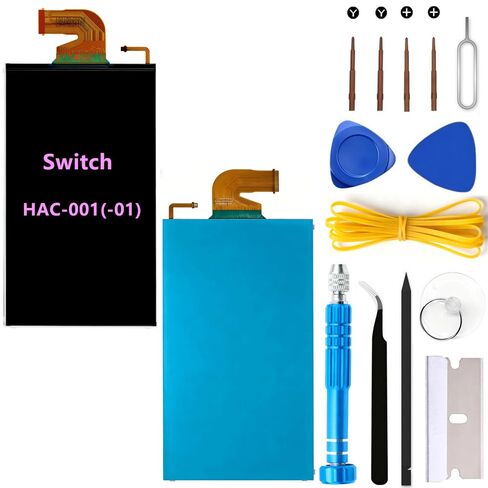 6.2" For Nintendo Switch Screen Replacement Switch HAC-001(-01) 2019 Display Assembly with Repair Tools (Only LCD Screen, Not OLED/Lite/HAC-001) in Saudi Arabia