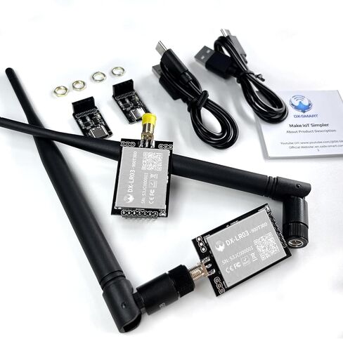 DX-LR03 28 dBm 10KM مجموعة تطوير LORA طويلة المدى UART وحدة الإرسال والاستقبال التسلسلية 868 915 ميجا هرتز في Conmand ASR6601 الشريحة الرئيسية + PA متوافقة مع شهادة Arduino CE FCC (مجموعة LR03-868/915 ميجا هرتز) in Kuwait