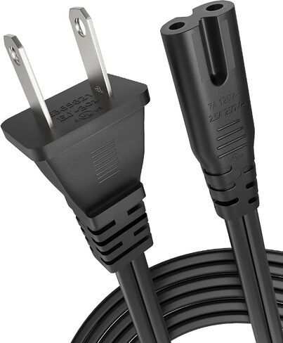 [مدرج في قائمة UL] سلك طاقة تيار متردد بطول 12 قدمًا لجهاز PS5 PS4 PS3، وXbox One S/X، وSamsung TCL Roku Apple Toshiba Insignia LED LCD Smart TV، واستبدال كابل الطاقة ثنائي الشق لطابعة HP Canon in Kuwait