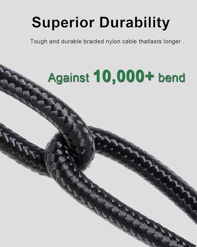 Replacement Audio Aux Cord Alpha Cable for Kingston HyperX Cloud Alpha and Cloud Mix, for Logitech G633, G933 Gaming Headset, Nylon Braided Headphone Audio 3.5mm Plug Cable,Black,1.5M / 5ft in Saudi Arabia