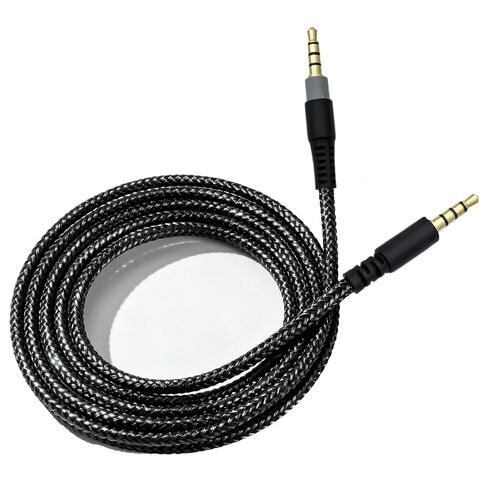 Replacement Audio Aux Cord Alpha Cable for Kingston HyperX Cloud Alpha and Cloud Mix, for Logitech G633, G933 Gaming Headset, Nylon Braided Headphone Audio 3.5mm Plug Cable,Black,1.5M / 5ft in Saudi Arabia