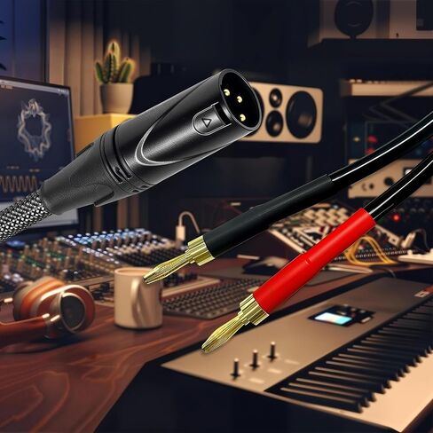 1Pack 6.56FT XLR to Banana Speaker Cable for Speaker Power Amplifier in Saudi Arabia