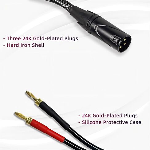 1Pack 6.56FT XLR to Banana Speaker Cable for Speaker Power Amplifier in Saudi Arabia