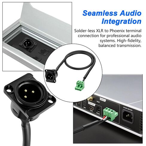 MEIRIYFA D-Type XLR 3Pin Male to 3Pin Phoenix 5.08mm Cable in Saudi Arabia