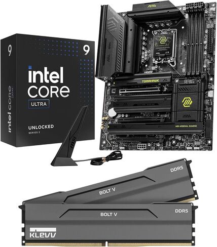 Microcenter 3-in-1 Bundle: Intel Core Ultra9 285K Desktop Processor Bundle with Msi MAG Z890 Tomahawk WiFi Motherboard and Klevv 32GB DDR5 Ram Memory in Saudi Arabia