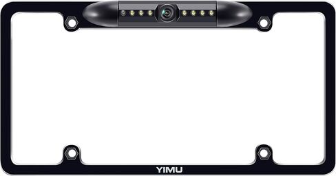 YIMU Backup Camera Vehicle Reversing for Car/SUV/Pickup/Truck/Van/RV/Trailer Single Power Rear View System Driving/Reversing Use IP69 Waterproof Night Vision License Plate Frame Backup Camera in Kuwait