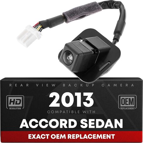 Rear View Backup Camera - Compatible with 2013 Honda Accord Sedan EX, 2013 Honda Accord Sedan EX/LX/Sport, 2013 Honda Accord Sedan LX, 2013 Honda Accord Sedan Sport - OEM 39530T2AA61, HO1960116 in Saudi Arabia