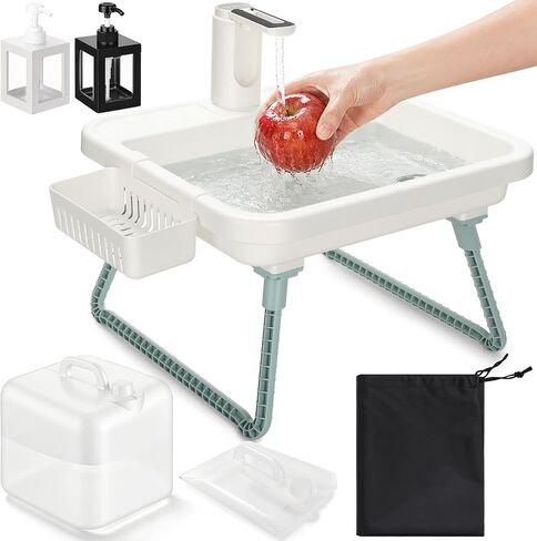 Outdoor Portable Sink for Camping with 2 Foldable Buckets & Faucet in Kuwait