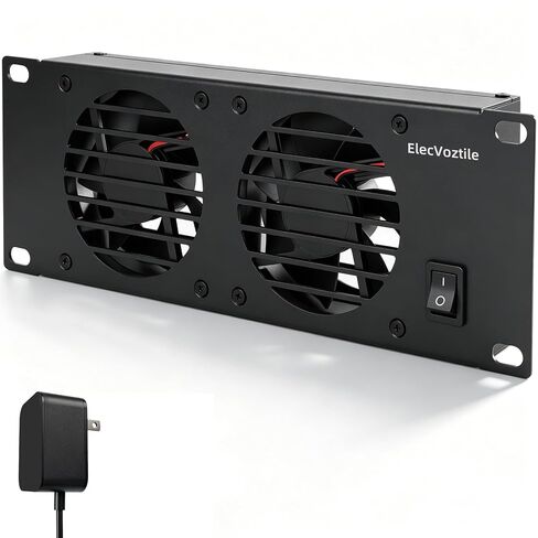 10 inch 2U Rack Mount Fan Panel with Switch, Metal Case in Saudi Arabia