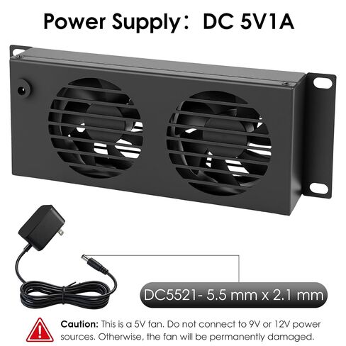 10 inch 2U Rack Mount Fan Panel with Switch, Metal Case in Saudi Arabia