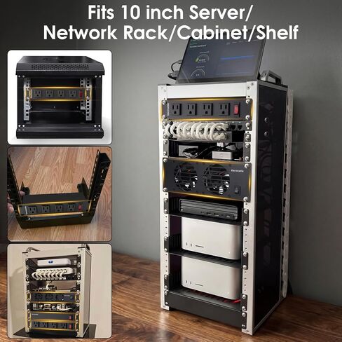 10 inch 2U Rack Mount Fan Panel with Switch, Metal Case in Saudi Arabia