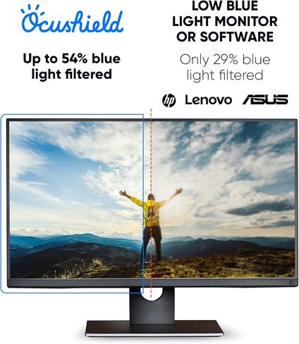 Ocushield 17" (16:10) Premium Anti Blue Light Screen Protector with Privacy Filter for Laptops and Computer Monitors - Anti-Glare - Easy Install - Anti-Fingerprint - Reduce Eye Fatigue(368 x 230 mm) in Saudi Arabia