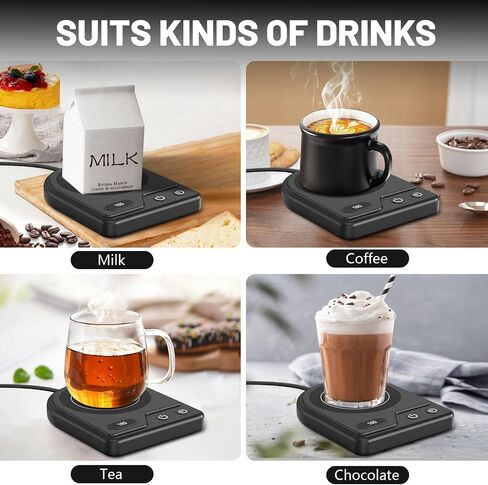Mug Warmer,Coffee Mug Warmer with 3 Adjustable Temperature Settings,Coffee Warmer with 2-12H Auto Shutoff Functions,Easy to Clean Mug Heater for Desk,Grandma Gifts for Mothers Day in Kuwait