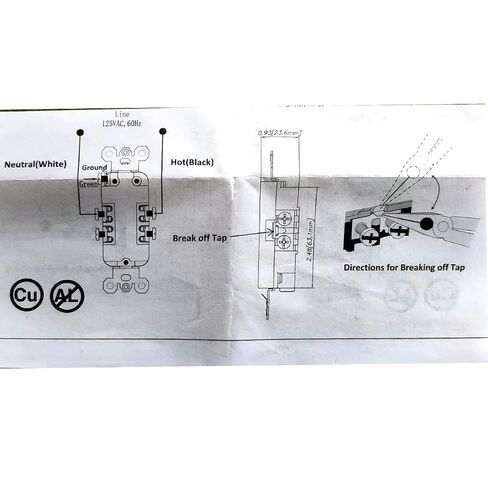2 Gang Ethernet Coax Wall Plate with 20Amp Power Outlet - Duplex Receptacle Outlet Cover Plate with Coaxial Ethernet +1 Port CAT6 + 1 Coax Cable TV F Type Jack- White in Saudi Arabia