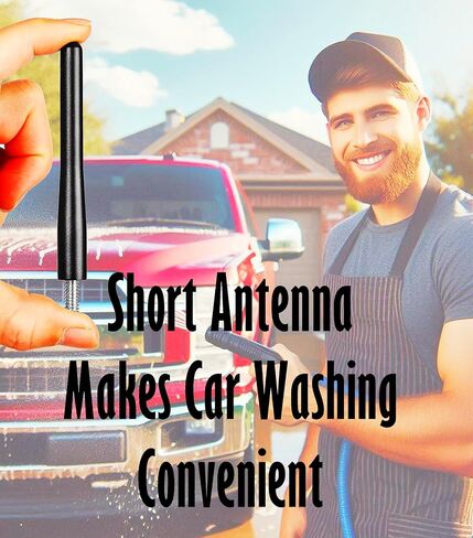 F150 Antenna Replacement,Short Antenna for 2009-2026 Ford F150 – Durable Aluminum Construction, Avoids Garage & Car Wash Obstacles, Easy Installation in Kuwait