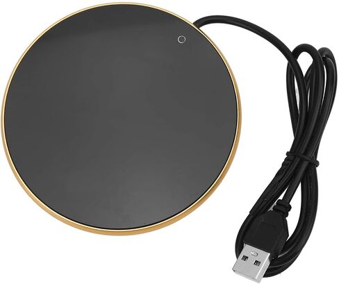 Coffee Mug Warmer, 55C Constant Temperature 3 Level Smart USB Candle Warmer Plate with Auto Power Off, for Home Office Travel (Silver) in Saudi Arabia