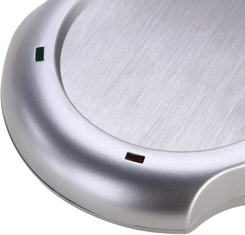 HANABASS USB Mug Warmer for Desk with Quick Heating and Extended Cord Length, Electric Tea Coffee Cup Warmer Plate in Silver Abs Material, for Household and Outdoor Activities in Saudi Arabia