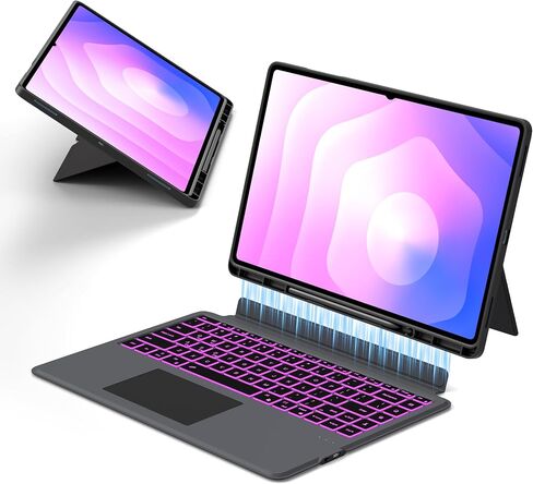 for Samsung Galaxy Tab S11 Ultra/S10 Ultra/S9 Ultra/S8 Ultra 14.6 inch Case with Keyboard :One-Click DEX Mode, 7 Colors Backlit, Detachable Keyboard with Ai Key & Smart Touchpad, Auto Sleep/Wake Cover in Saudi Arabia