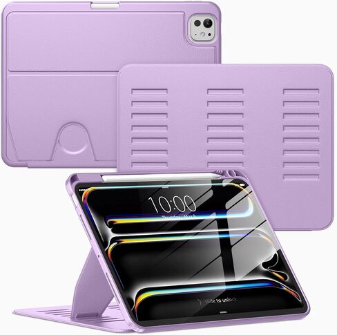 VIKESI Case for iPad Pro 11 Inch 4th / 3rd / 2nd / 1st Generation 2022/2021/2020/2018,Multiple Angles Stand Cover,Soft Back,Pencil Holder,and Auto Sleep/Wake,Black in Saudi Arabia