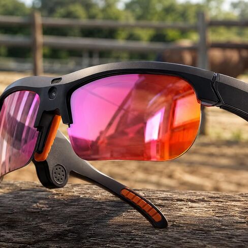 EquiView Smart Glasses with Camera – Record Every Ride in 1080P POV Video, Bluetooth Audio & Hands-Free Calls, UV400 Polarized Riding Sunglasses, EIS Anti-Shake, IP54 Water & Dust Resistant in Saudi Arabia