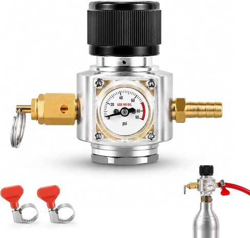 Mini Co2 Regulator 90 PSI Soda Keg Regulator TR21-4 Thread for Co2 Cylinder in Saudi Arabia