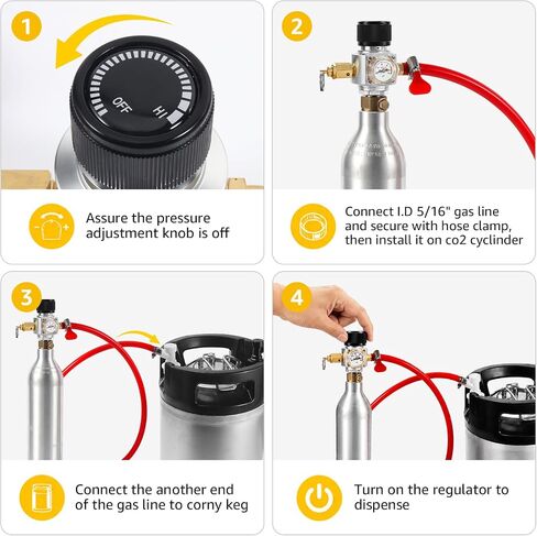 Mini Co2 Regulator 90 PSI Soda Keg Regulator TR21-4 Thread for Co2 Cylinder in Saudi Arabia
