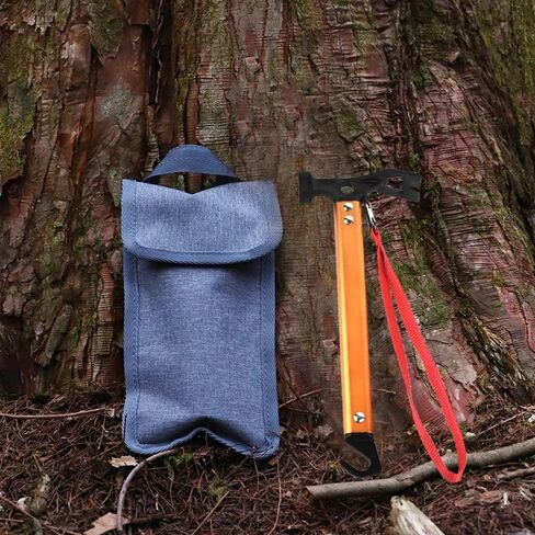 RIY Tent Stakes, 8Pcs Heavy Duty 12 Inch Steel Tent Stakes with 12 Inch Camping Hammer, Hiking Camping Kit Easy to Carry and Use in Kuwait