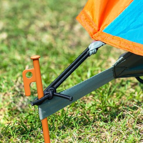 RIY Tent Stakes, 8Pcs Heavy Duty 12 Inch Steel Tent Stakes with 12 Inch Camping Hammer, Hiking Camping Kit Easy to Carry and Use in Kuwait