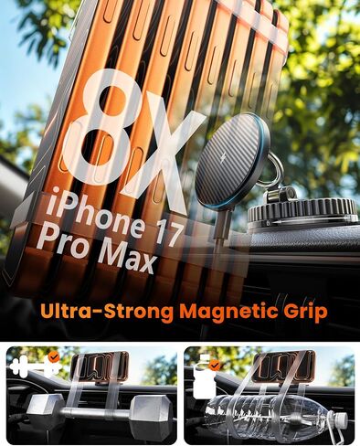 15W MagSafe Car Mount Charger, Vacuum Magnetic Phone Holders for Your Car in Kuwait
