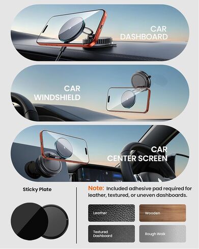 15W MagSafe Car Mount Charger, Vacuum Magnetic Phone Holders for Your Car in Kuwait