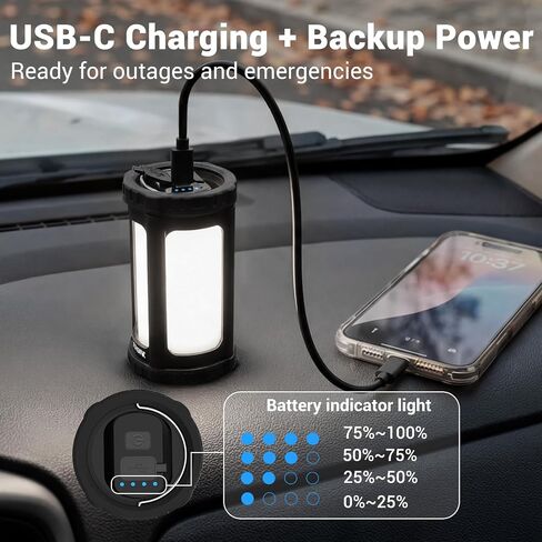 Small Camping Lantern, 600LM Rechargeable with Backup Power Bank in Kuwait