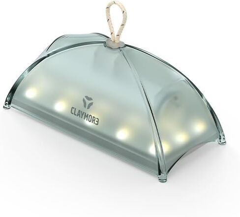 Claymore Tenton Yellow - فانوس خيمة LED قابل لإعادة الشحن، مصباح تخييم معلق بحجم الجيب، إضاءة محيطة خافتة، IP66 مقاوم للغبار ومقاوم للماء في الهواء الطلق للتنزه سيرًا على الأقدام والفناء والطوارئ in Kuwait
