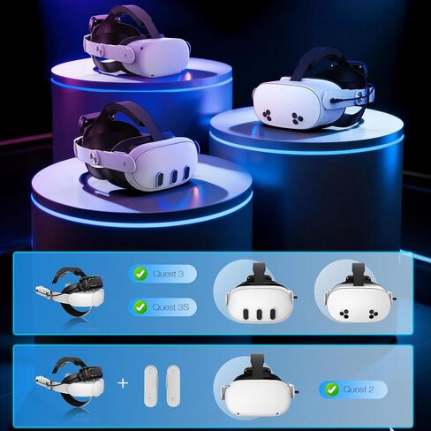 Battery Head Strap Compatible with Meta Quest 3/3S/2, 20W Fast in Saudi Arabia