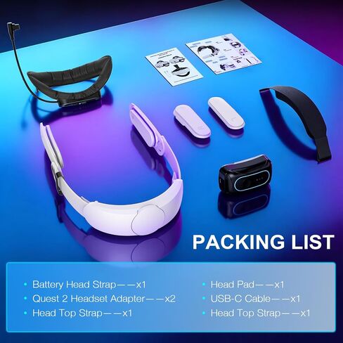 Battery Head Strap Compatible with Meta Quest 3/3S/2, 20W Fast in Saudi Arabia